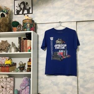 Boys Blue Transformers Shirt XL